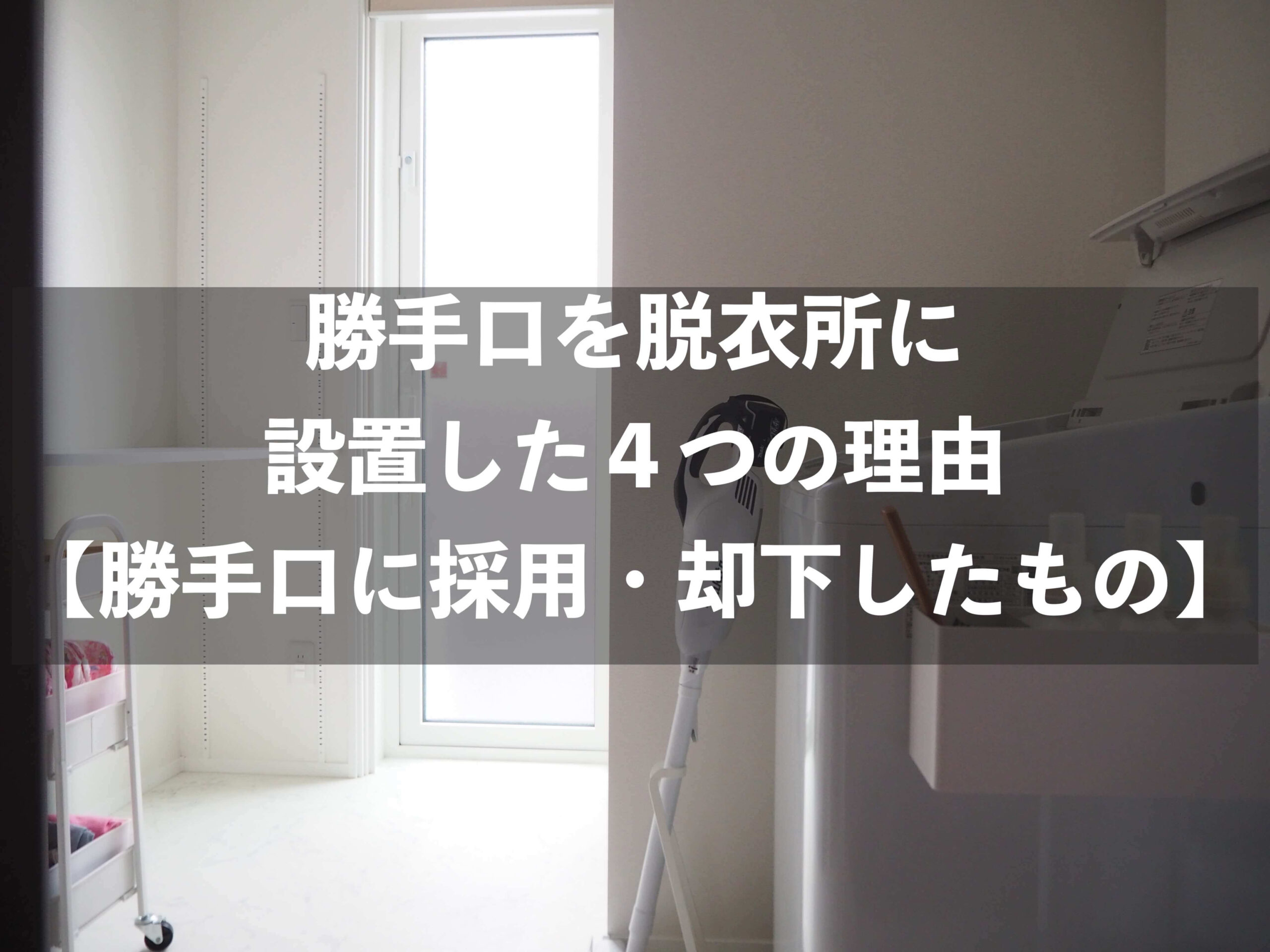 勝手口を脱衣所に設置した４つの理由 勝手口に採用 却下した物あり